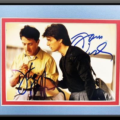  Rain Man signed movie photo autographed by Dustin Hoffman and Tom Cruise. GFA Authenticated