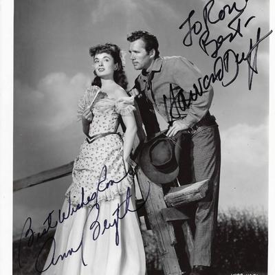 Red Canyon Ann Blyth and Howard Duff signed movie photo