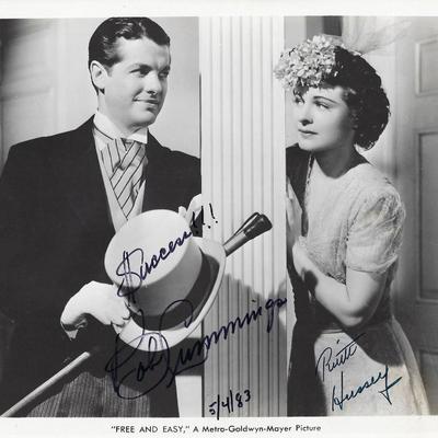 Free and Easy Robert Cummings and Ruth Hussey signed movie photo