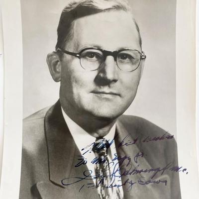 Iowa Congressman Fred Schwengel signed photo