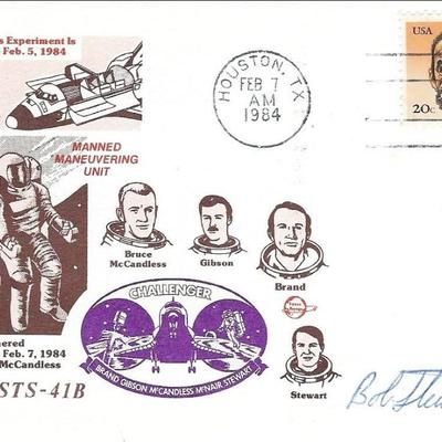 Bob Stewart signed 1984 Space Shuttle Challenger First Day Cover