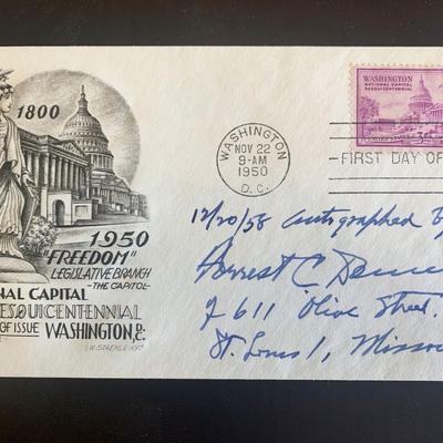 Forrest C Donnell signed first day cover 
