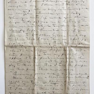 H.P. Johnson 1869 letter 