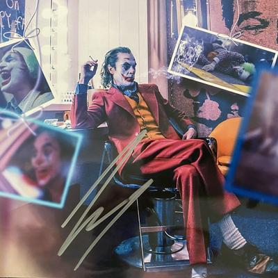 The Joker Joaquin Phoenix signed movie  photo