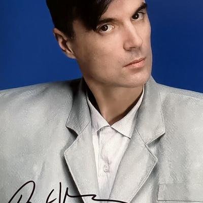 Talking Heads David Byrne signed photo