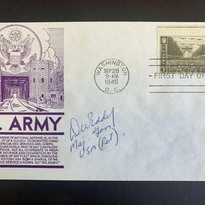 Dayton W Eddy signed first day cover
