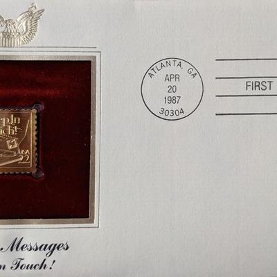 Special Messages Keep In Touch Gold Stamp Replica First Day Cover