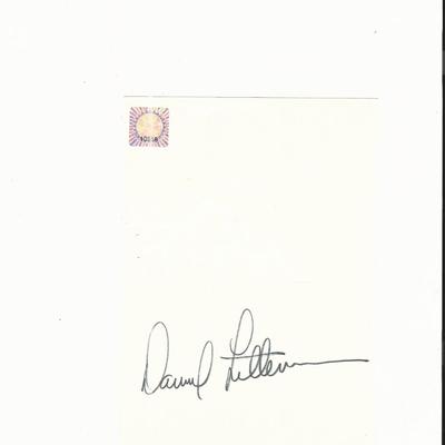 David Letterman hand drawn Christmas card 
