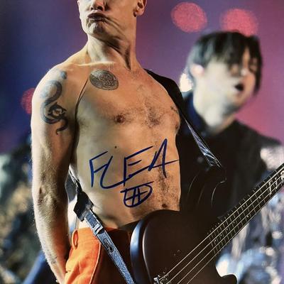 Red Hot Chili Peppers Flea signed photo