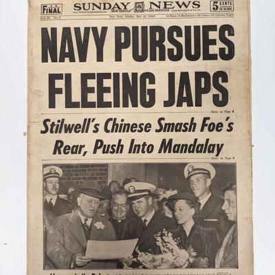 Sunday News 1942 Vintage Newspaper