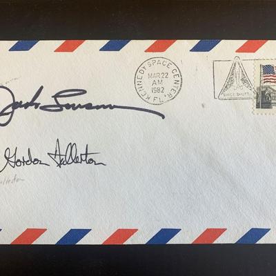 Jack R. Lousma and C Gordon Fullerton signed first day cover