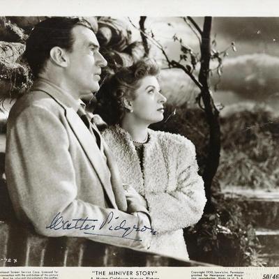 The Miniver Story Walter Pidgeon signed movie photo