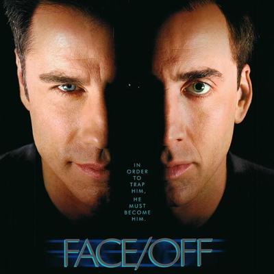 Face/Off  original 1997 vintage advance double-sided one sheet movie poster