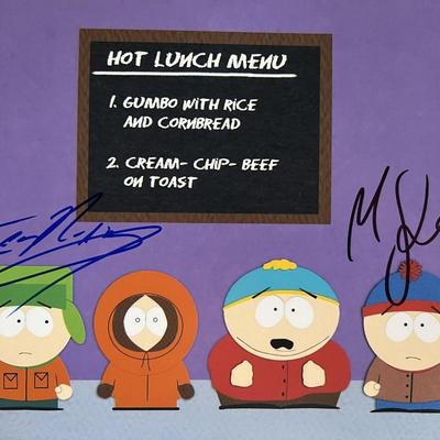 South Park Trey Stone and Matt Parker signed photo