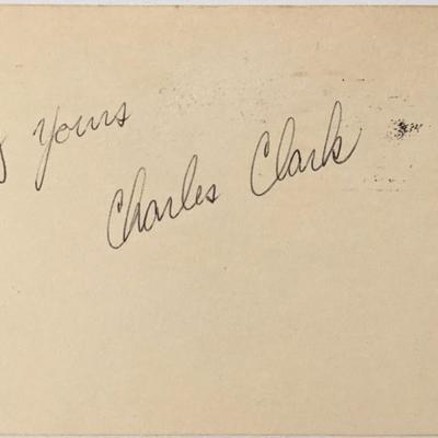 Charles Clark autograph 