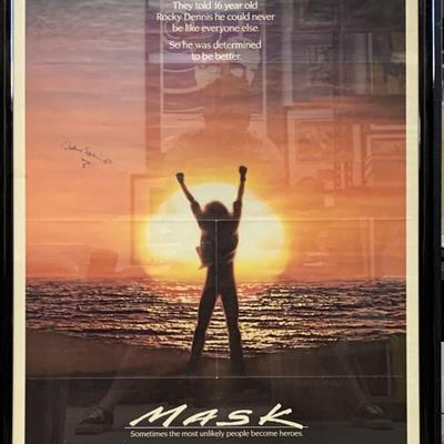 Peter Bogdanovich Mask signed original movie poster