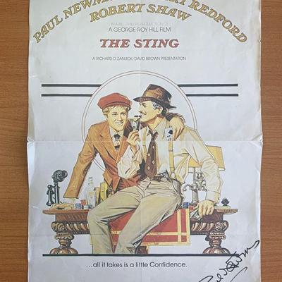 Paul Newman Signed The Sting Poster