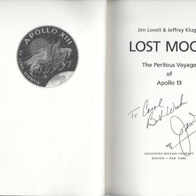 Lost Moon: The Perilous Voyage of Apollo 13 signed book