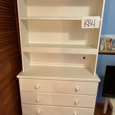 KB4-White Dresser with Shelves
