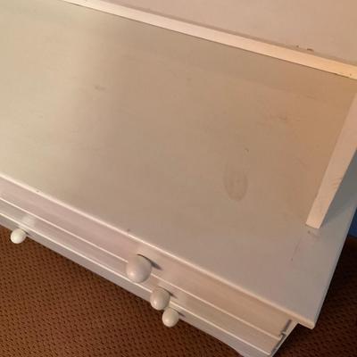 KB4-White Dresser with Shelves