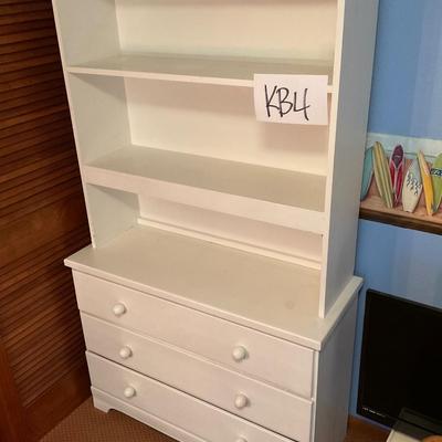 KB4-White Dresser with Shelves