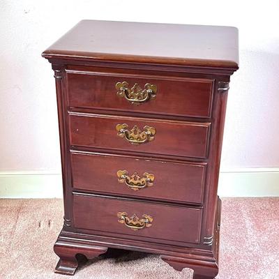 Vintage Mahogany Chippendale 4 Drawer Side or End Table