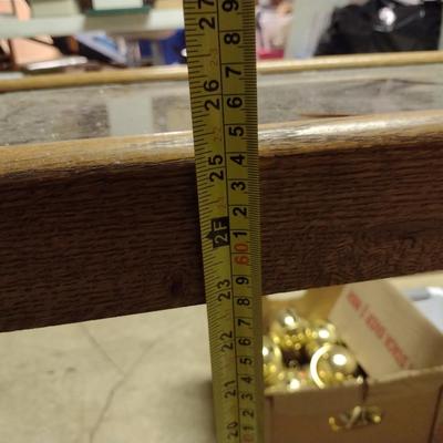 Wood Frame and Glass Top Sofa Table- Approx 50" x 14" x 25" Tall