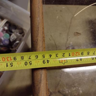 Wood Frame and Glass Top Sofa Table- Approx 50" x 14" x 25" Tall