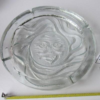 Blenko, Celestial Sun, Huge MCM Ashtray