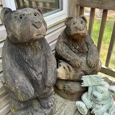 Wood Carved Outdoor Decor (Heavy)