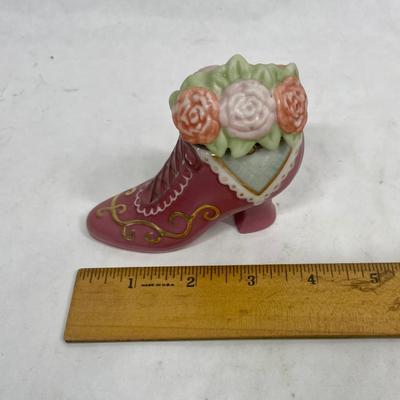 Ceramic Shoe Lidded Trinket Box