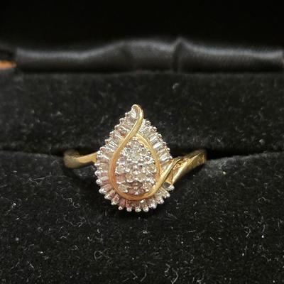 10k Gold and Diamond Ring