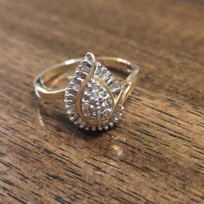 10k Gold and Diamond Ring