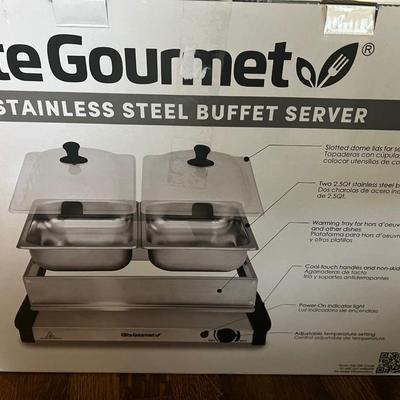 Elite Gourmet 5QT Stainless Steel Buffet Server