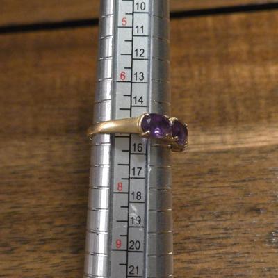 14k Gold Amethyst Ring