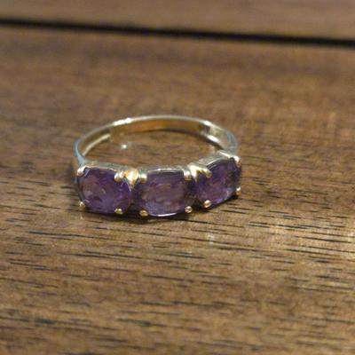 14k Gold Amethyst Ring