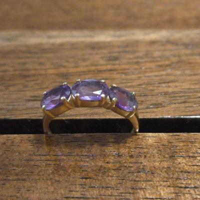 14k Gold Amethyst Ring
