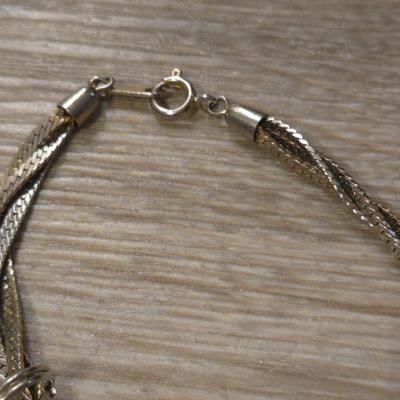 Silver Tone Dancer Charm Bracelet
