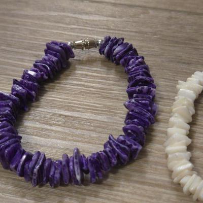 Shell & Amethyst Bracelets