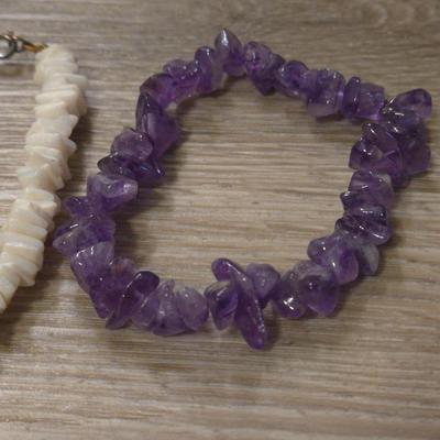 Shell & Amethyst Bracelets