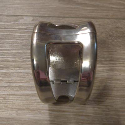Wide Hinged Silver Tone Bracelet
