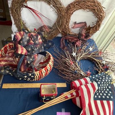 Lot of Flags & Wreaths