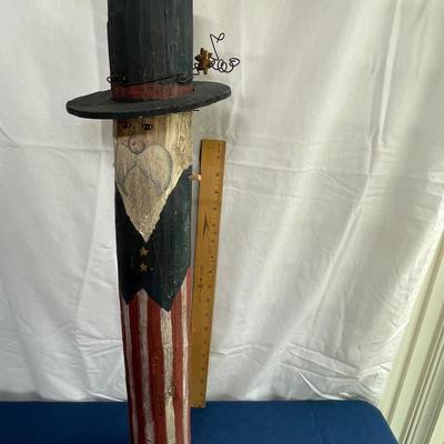 Wood Uncle Sam Figure