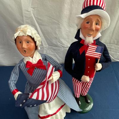 Byers Choice Uncle Sam & Betsy Ross
