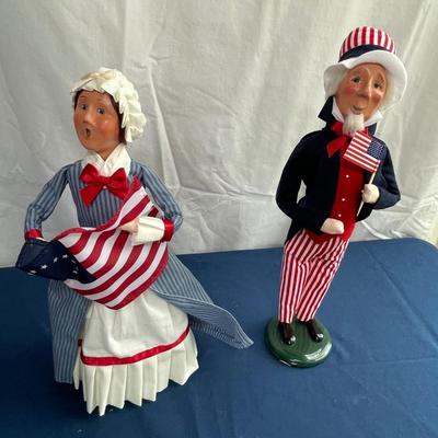Byers Choice Uncle Sam & Betsy Ross