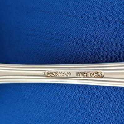 Pair (2) Gorham Heritage Silverplate Cake and Pie server. Made in Italy. Embossed design.