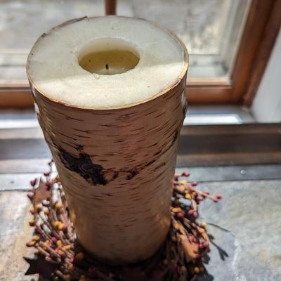 Log Design Candle