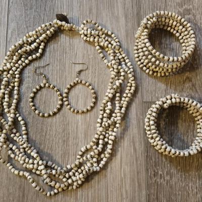 Beaded Necklace, Earrings & Bracelets
