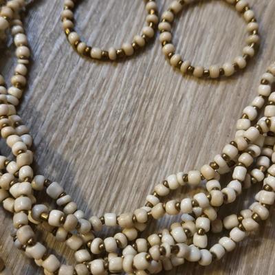 Beaded Necklace, Earrings & Bracelets