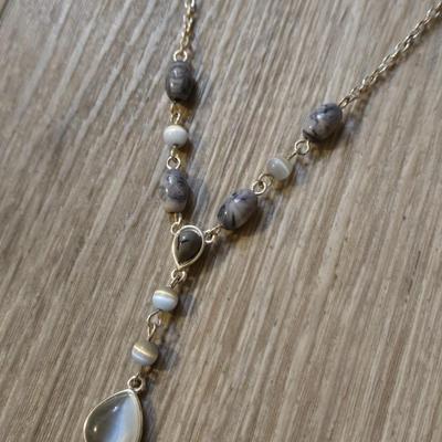 (2) Stone Necklaces with Multiple Stones
